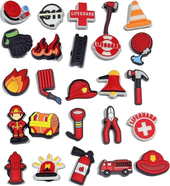 Happye&TiTi Charms, Cartoon Feuerwehrmann, PVC, Kinder - Bild 1