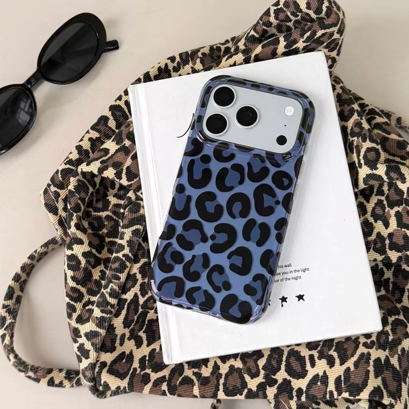 Potdemiel Handyhülle mit blauem Leopardenmuster für iPhone 15, iPhone 16 und iPhone 17 Pro Max, sturzsichere Schutzhülle im Cartoon-Design - Bild 3