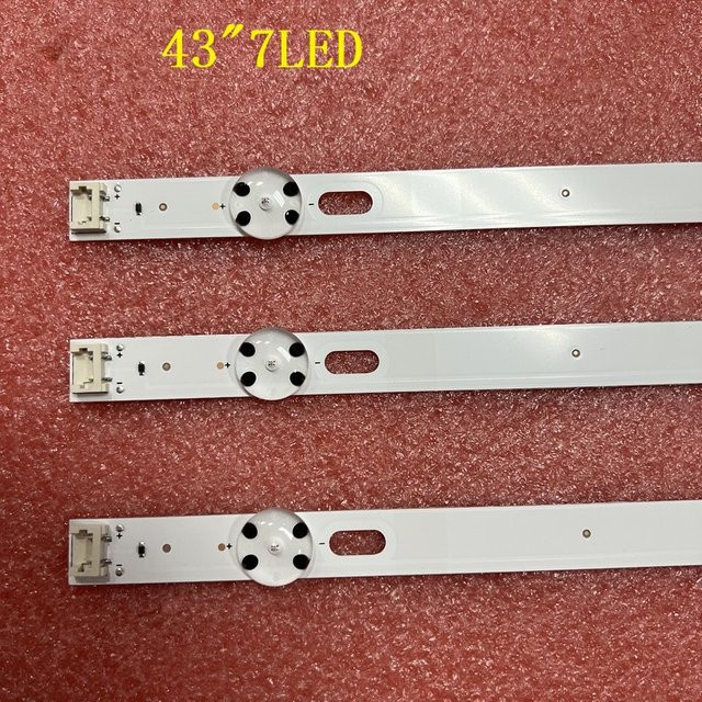 LED-Streifen in Weiß für LG TV Modelle 43UM7050PLF 43UN71006LB 43UK6300LLB 43UJ634V 43LJ61_FHD_L LC43490059A LC43490058A 43UJ654T 43UJ65_UHD_A/B - Bild 1