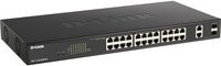 D-Link DGS-1100-26MPV2/E Smart Managed Switch mit 24 x 10/100/1000 PoE Ports und 2 x Kombi-Gigabit-SFP in Schwarz - Bild 1
