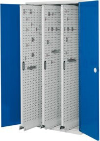 Kappes Vertikalschrank RasterPlan Mod. 85 mit Doppelwandtür, Schubladen und Regalen, Farbe: Grau, B/T/H: 60 x 60 x 195 cm - Bild 1