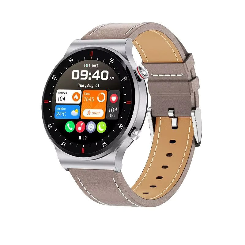 LIGE Smartwatch, NFC, Bluetooth, Leder, Schwarz, Herren - Bild 7