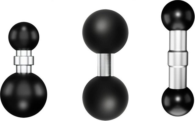 DIXSG Doppelkugel-Montageadapter Schwarz, 1 Zoll auf 25 mm/17 mm/20 mm Verbund-Verlängerungskugel für Ram-Halterungen und Doppelsockelarm-Zubehör - Bild 1