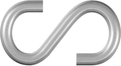 Dörner + Helmer S-Haken aus Stahl, galvanisch verzinkt, Farbe: Silber, Durchmesser: 8 mm, Länge: 64 mm, 10 Stück - Bild 1