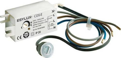 ESYLUX Dämmerungsschalter CDS-E für Leuchten und Abzweigdosen, Weiß, IP44, Einbau - Bild 1
