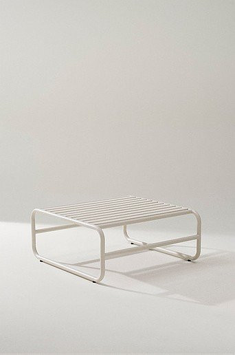 Jotex CADIZ Couchtisch modern aus Metall in Beige und Weiß, B/T/H: 80 x 80 x 35 cm - Bild 1