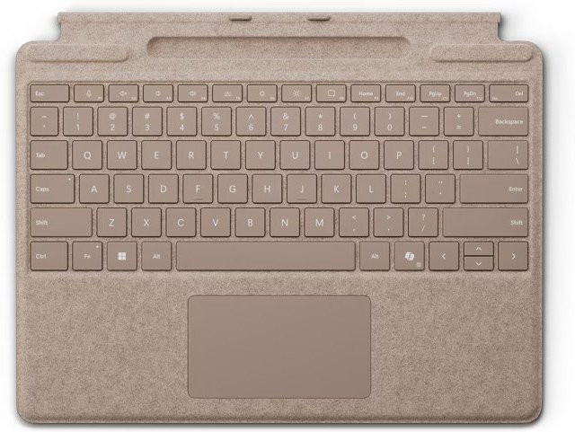 Microsoft Surface Pro Tastatur mit Stiftaufbewahrung für 13 Zoll in Graubeige (QWERTZ) - Bild 1