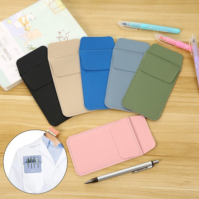 Auslaufsicheres Stifteetui aus blauem PU-Leder für medizinisches Fachpersonal und Business-Anwendungen - Bild 1