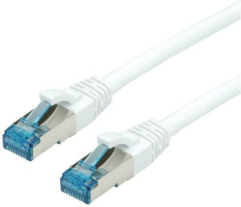 Value RJ45 Patchkabel CAT 6a S/FTP Ethernet LAN Weiß, Länge: 1,00 m - Bild 1