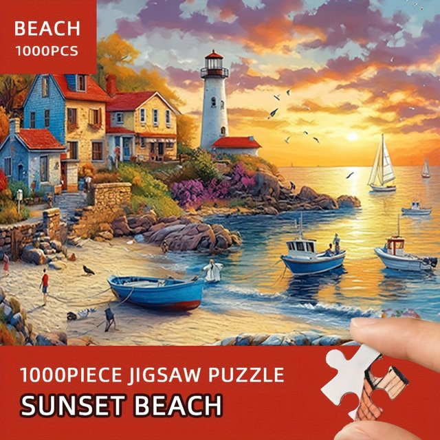 MaxRenard Strand-Sonnenuntergang-Puzzle, 1000 Teile - Bild 1