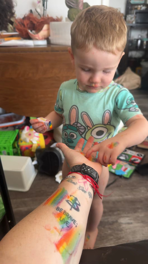 2er-Set Regenbogen Kreide in bunten Farben für Geburtstagspartys und Kostüme - Bild 4