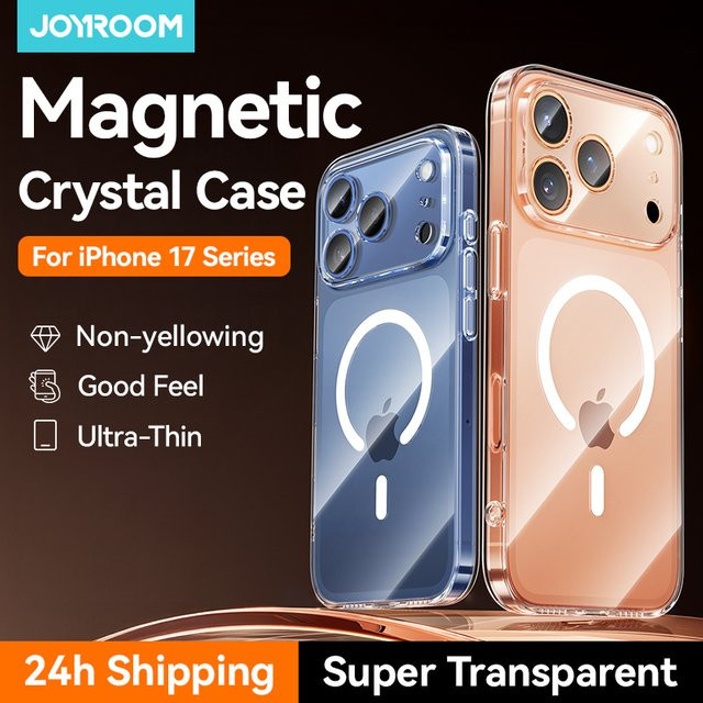 Joyroom Magnetische Schutzhülle für iPhone 17 Pro Max, Transparente Anti-Gelb Hülle mit Unterstützung für kabelloses Laden - Bild 1
