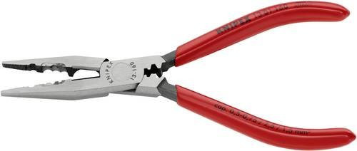 Knipex Verdrahtungszange aus Chrom-Vanadium in Schwarz-Rot mit Kunststoffbeschichtung, Länge: 160 mm - Bild 1