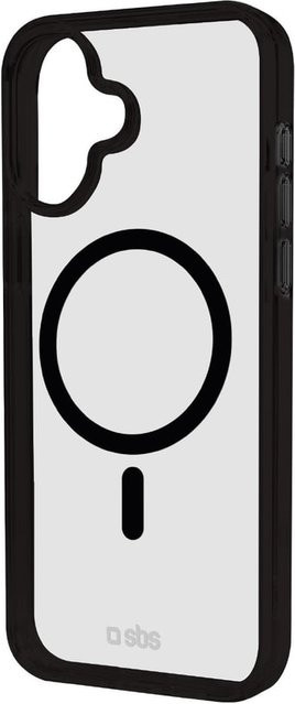 Apple iPhone 16 Case mit farbigen Rändern und MagSafe Kompatibilität, Schwarz und Transparent - Bild 1
