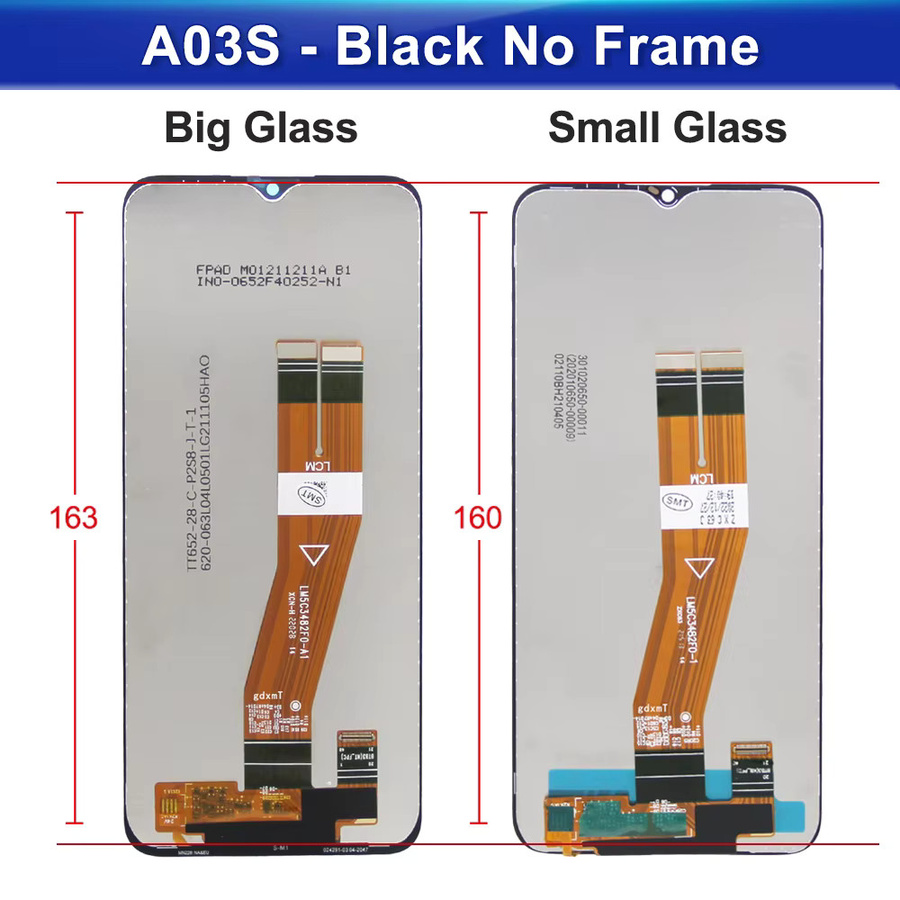 Samsung Galaxy A03S LCD Display mit Touchscreen Digitizer Montage Ersatz in Schwarz, 6,5 Zoll - Bild 4
