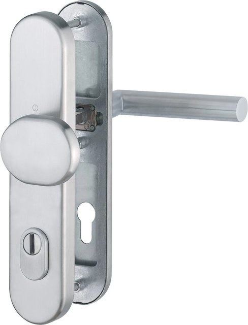 Hoppe Schutz-Wechsel-Garnitur Amsterdam aus Edelstahl in Silber Matt mit PZ-92 - Bild 1