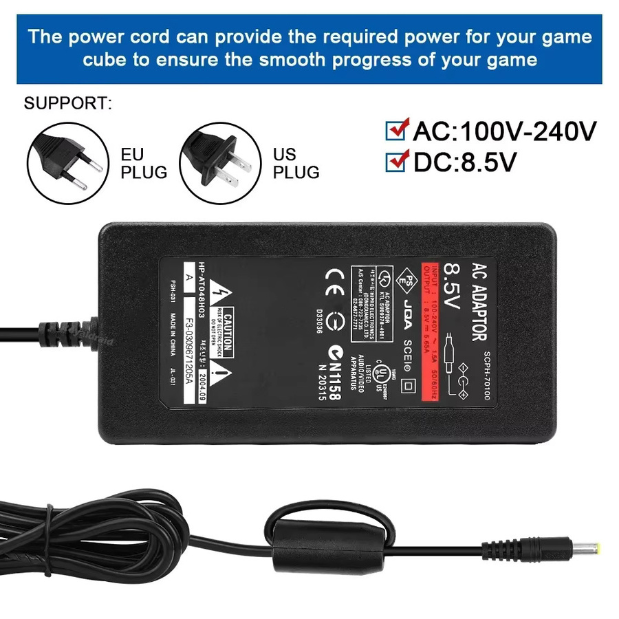 HeroAngel Netzteil für PS2 Slim 7000 Serie Spielkonsole, AC-Adapter Ersatz mit Barrel Plug, Schwarz - Bild 6