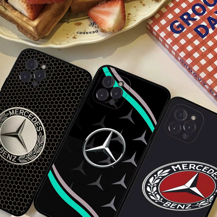 Mercedes-Benz Handyhülle für iPhone 11 bis iPhone 17 Pro Max, Schlichtes TPU Soft Case, Schwarz - Bild 2