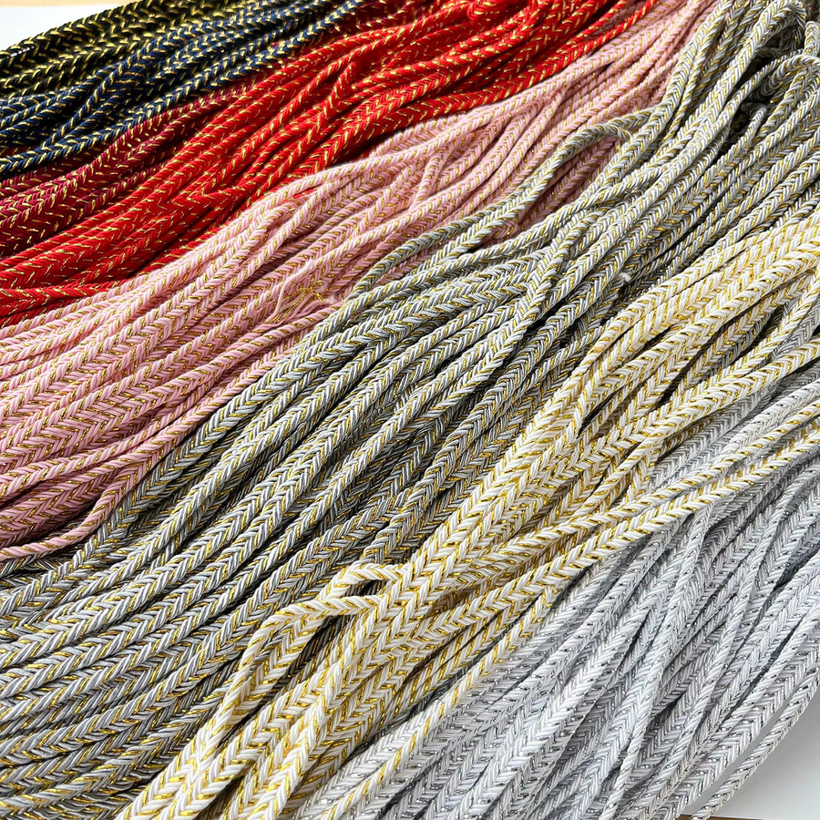 Geripptes Fischgrätband mit Streifenmuster, 6 mm Breite, dekorative gewebte Schnur für Wohnaccessoires in verschiedenen Farben - Bild 2