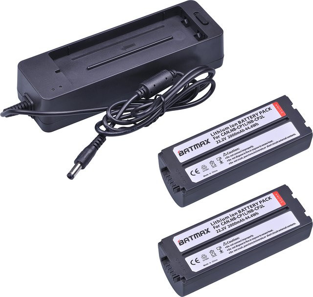 Batmax Akku NB-CP2L NB-CP2LH NB-CP1L Set mit Ladegerät für Canon SELPHY CP1500 CP1300 CP1200 CP910 CP900 CP800 CP790 CP780 CG-CP200 in Schwarz - Bild 1