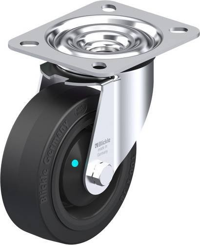 Blickle Lenkrolle LE-POEV 100KAD in Schwarz und Silber, Rad-Durchmesser: 100 mm, Tragfähigkeit: 150 kg - Bild 1