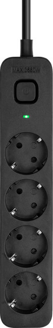 BlueBuilt Steckdosenleiste 4-fach Schwarz 3 Meter - Bild 1