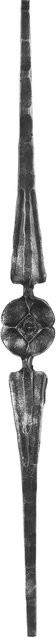 FeNau Zierstab mit Blume in Silber aus Metall, Höhe: 180 cm, Breite: 140 cm - Bild 1