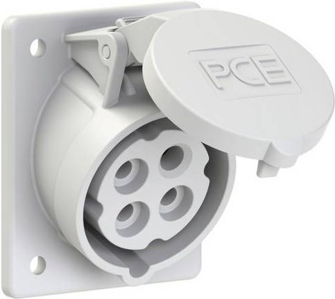 PC Electric Power Twist 414-1 CEE Anbaudose 16A 4-polig in Weiß IP44 - Bild 1