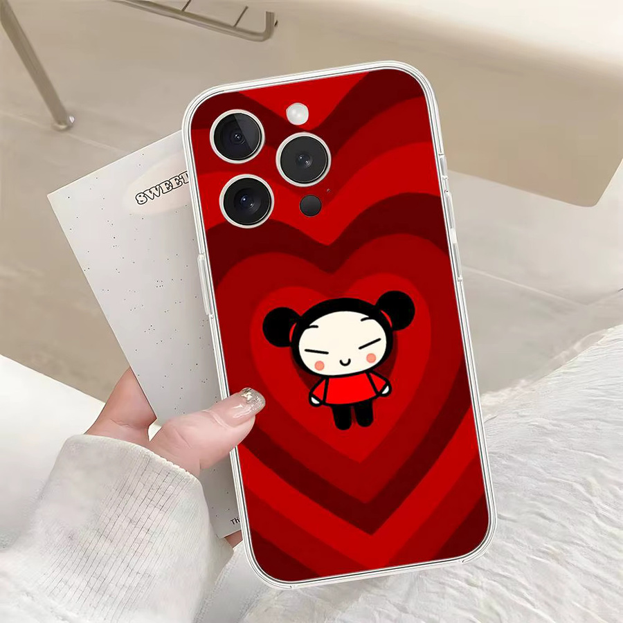 Transparente Handyhülle mit Pucca und Garu Motiv für iPhone Modelle - Bild 3