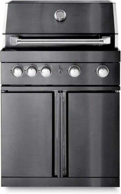 MyOutdoorKitchen Freistehender Gasgrill Black Collection mit 4 Brennern und Infrarotbrenner in Schwarz-Anthrazit aus Edelstahl - Bild 1