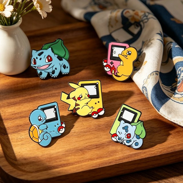 TAKARA TOMY Metallbroschen, Cartoon-Emaille-Pins, Unisex - Bild 1