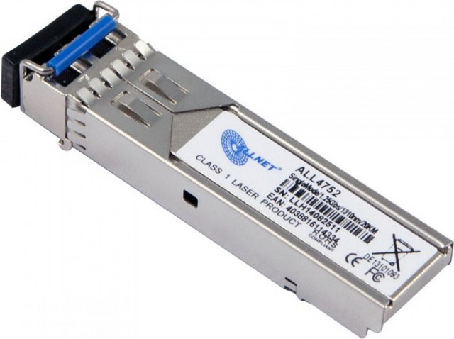 ALLNET ALL4752 SFP Netzwerk-Transceiver-Modul, 1250Mbit/s, 1310nm Einzelmodus, Farbe: Silber - Bild 1