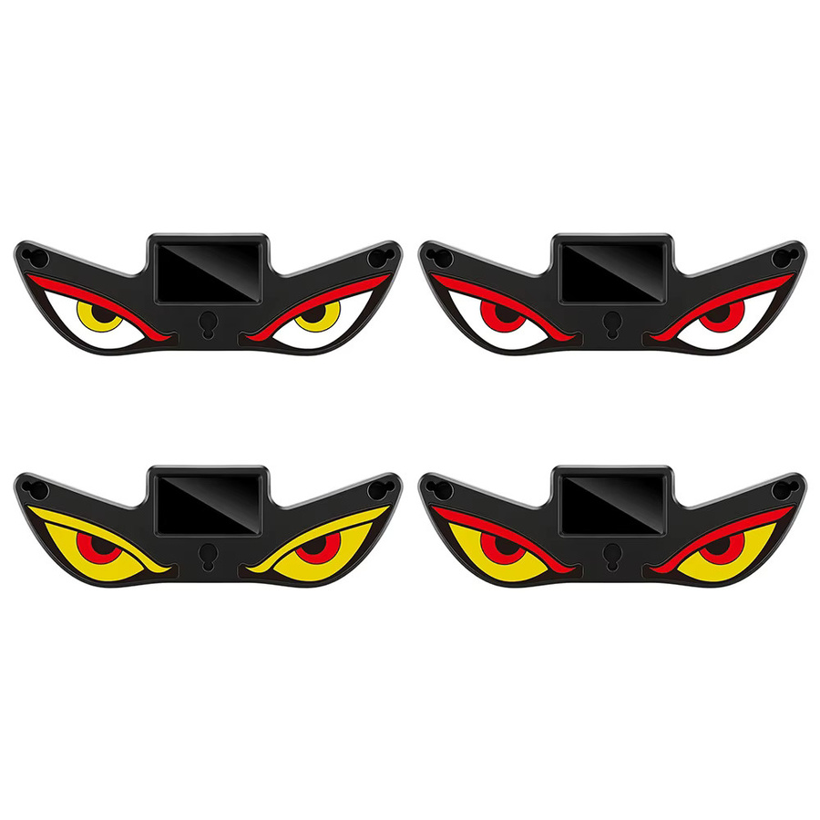 YaLumei Solar LED Teufelsaugen-Lampe in Schwarz für das Auto mit Monster-Gesichtsausdruck und kabelloser Dreieck-Fenstermontage zur Ambiente-Beleuchtung - Bild 7
