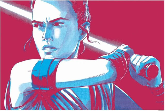 Komar Wandbild Star Wars Rey, bunt, B/H: 70 x 50 cm - Bild 1