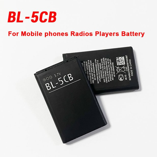 Nokia BL-5CB Akku 3,7 V 1200 mAh in Schwarz für Nokia 100 101 103 111 105 106 107 1050 3100 5130 6108 - Bild 1