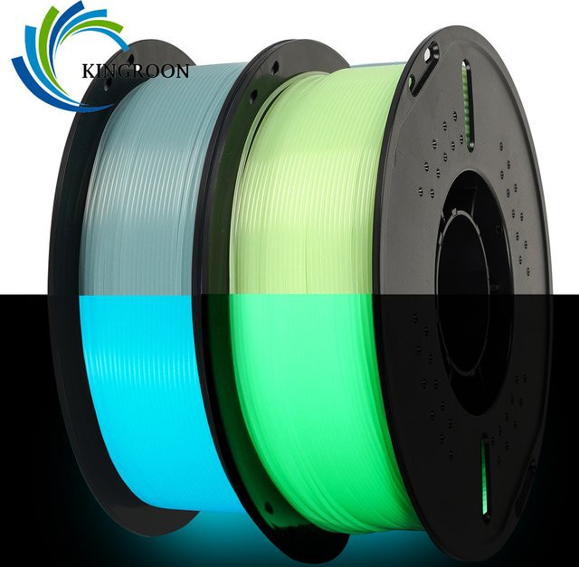 KINGROON Leuchtendes PLA-Filament 1,75mm, Grün-Blau, Leuchtet im Dunkeln für FDM 3D-Drucker - Bild 1