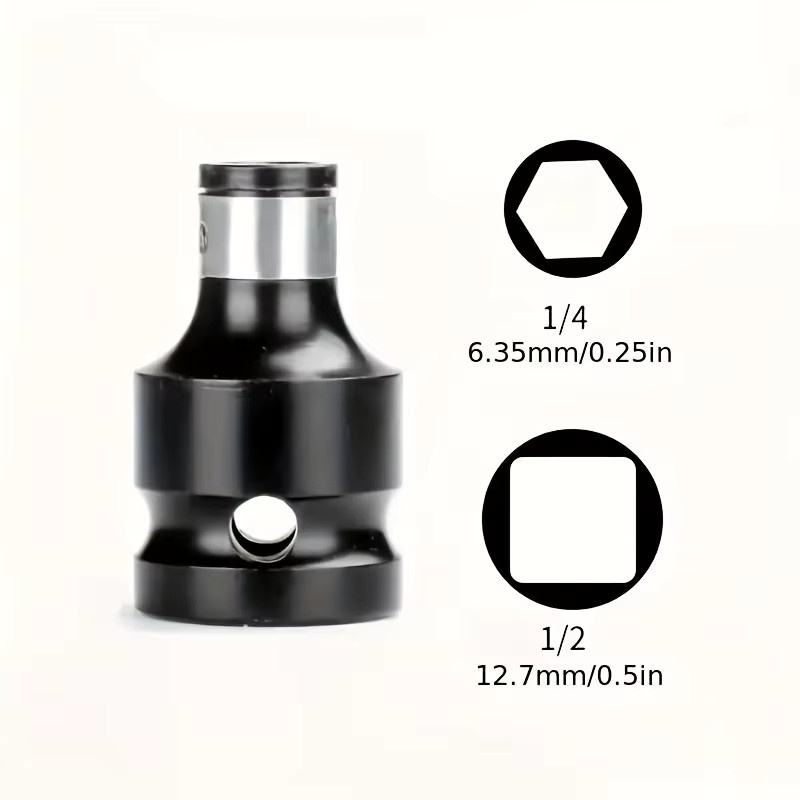 NIUXIANG Hex Buchse Adapter Konverter Chuck Adapter für Luft- und Elektroschrauber, Schwarz - Bild 4