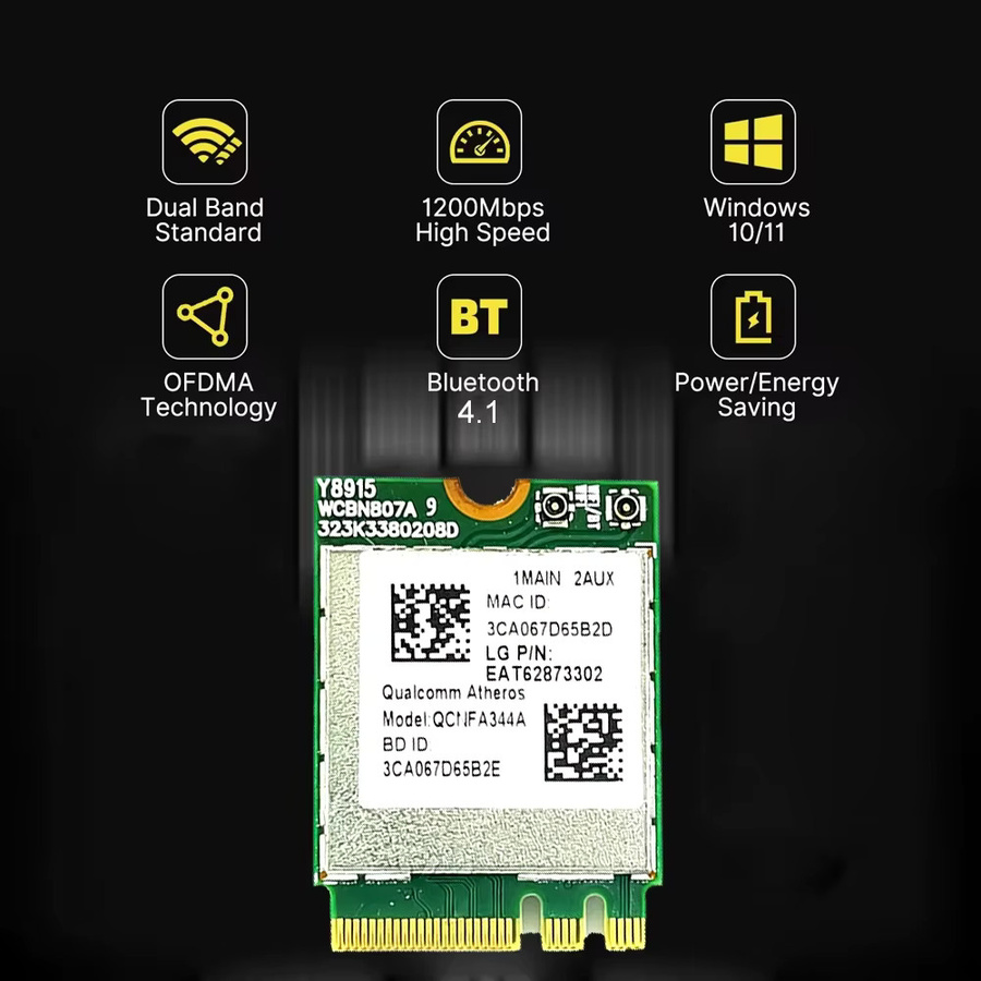KEBIDUMEI Dual-Band Wireless Netzwerkkarte 9560NGW AC mit Bluetooth 5.0 für PC - Bild 3