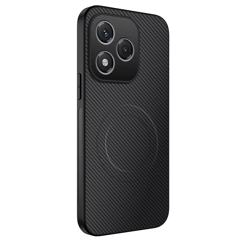 MagSafe Magnetische Kabellose Ladehandyhülle für Honor 600 Pro und Honor 600Lite aus Carbonfaser und PU-Leder in Schwarz - Bild 6