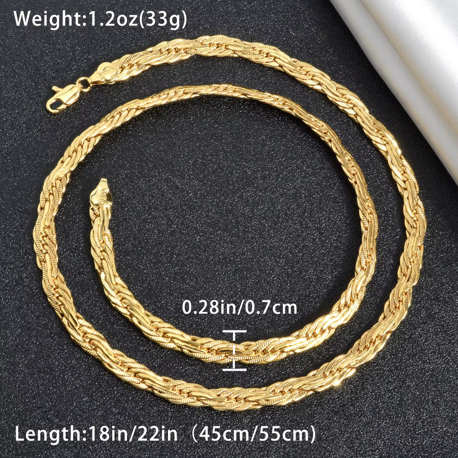 Sunny Jewelry Halskette, Messing, Gold, Unisex, Klassisch - Bild 2