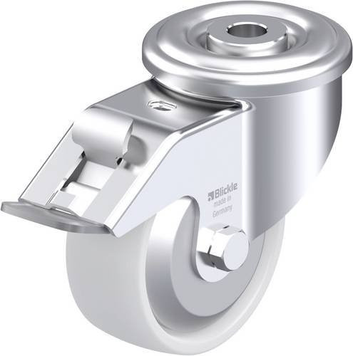 Blickle LER-PO 80G-FI-FA Stahlblech-Lenkrolle in Silber, Rad-Durchmesser: 80 mm, Tragfähigkeit: 150 kg - Bild 1