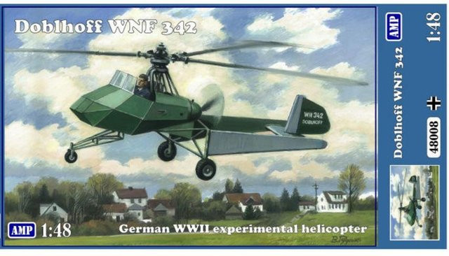 Micro Mir Doblhoff WNF 342 WWII German Experimental Helicopter, Fahrzeug, 1:48, Grün - Bild 1