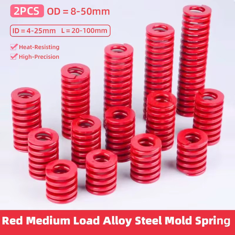 Creamily 2 Stück Spiral-Stanzfedern zur Druckentlastung für Kofferraum-Heckklappenstütze und Hebestange in Rot - Bild 2