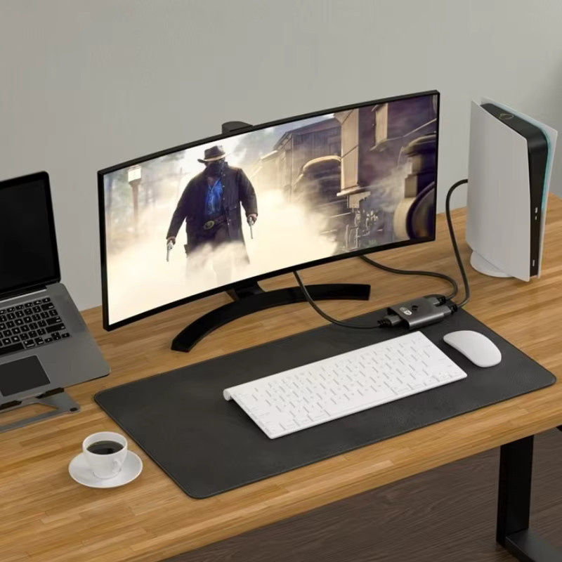 HOMEFISH HDMI Bidirektional-Switcher und Splitter in Schwarz und Grau mit 4K und 8K Unterstützung, 2 Eingänge und 1 Ausgang für 1-zu-2-Verteilung - Bild 3