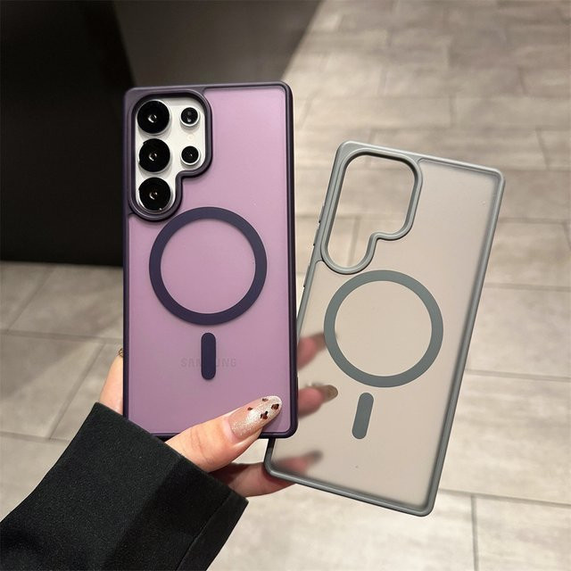 Magnetische Handyhülle für Samsung Galaxy S26 Ultra S25 Edge S24 S23 FE S22 Plus S21 A57 A37 A07 A17 A56 A36 A35 A55 A16 in Grau - Bild 1