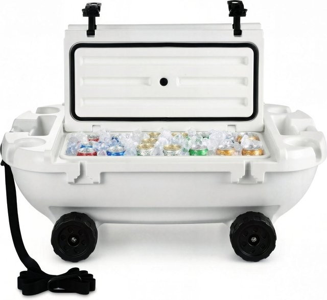 Buying Solutions MB Schwimmender Kühler in Weiß, 37,9 l Amphibische Eisbox mit Trockenfach, Rädern und Abschleppseil aus LLDPE-Kunststoff - Bild 1