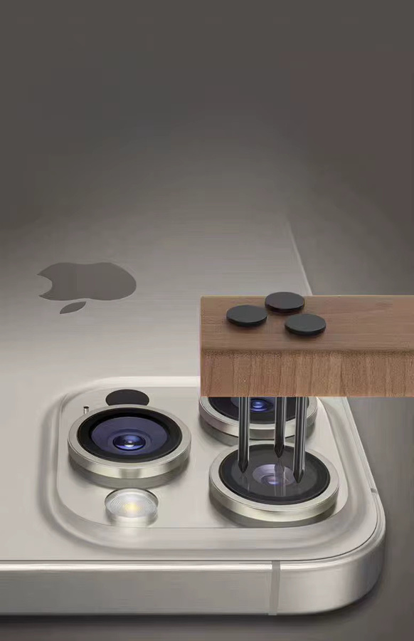 Metall Kamera Objektiv Schutz Abdeckung und Glas Schutz Film für iPhone 15 Pro Max, iPhone 15 Pro und iPhone 15 Plus in Blau - Bild 4