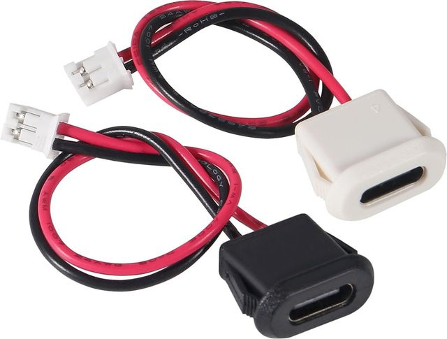 AOKIN 10er Set USB-C Weibliche Chassis Anschluss Wasserdicht mit 2pin Terminal Lötstellen und Pigtail Kabel Verlängerung - Bild 1