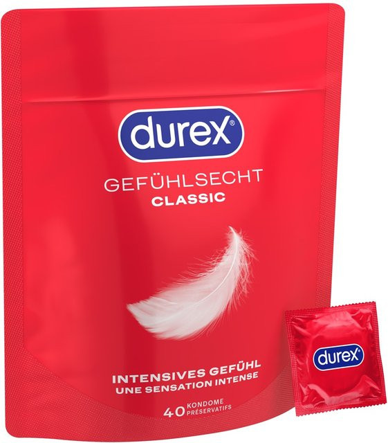 Durex Gefühlsecht Classic Kondome, transparent, 40 Stück - Bild 2