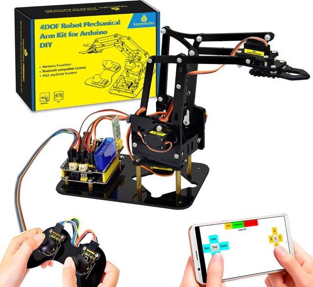 Keyestudio 4DOF Robot Arm Kit Mechanical Arm Claw Kit mit PS2 Control - Bild 1